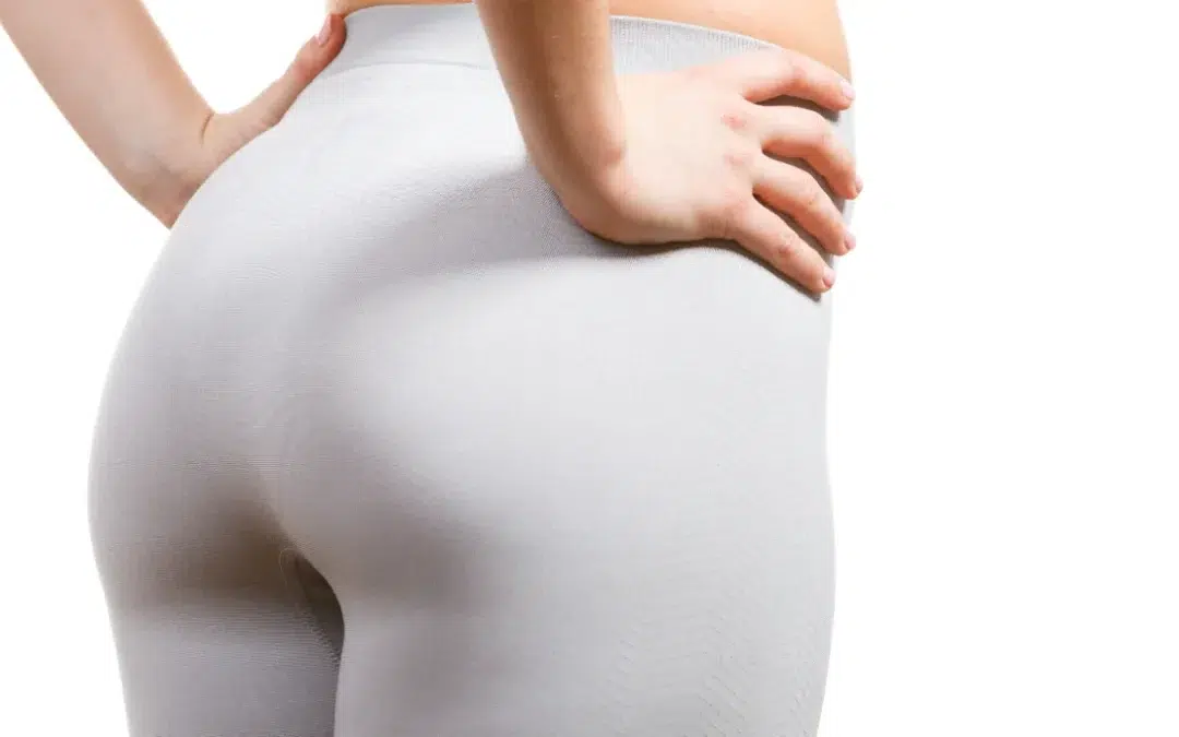 female hips wearing thermoactive underwear